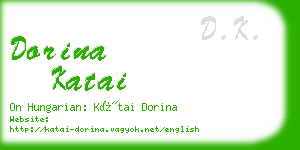 dorina katai business card